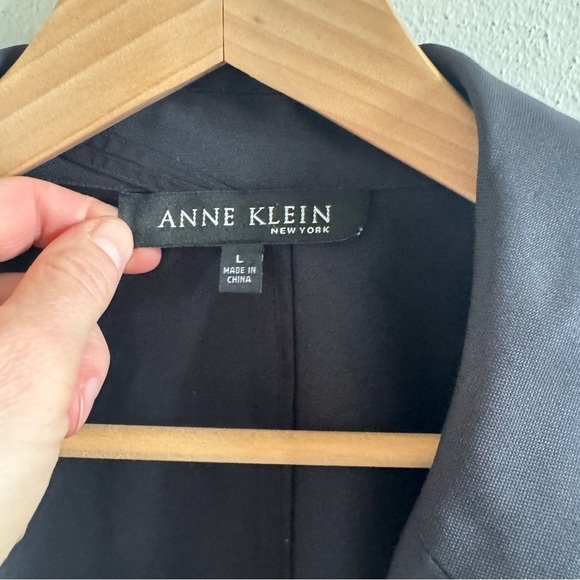 Anne Klein Open Front Jacket Blazer Black Large - Picture 5 of 12